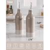 imagefamiware Milkyway 16oz Ceramic Olive Oil Dispenser Bottle Olive Oil and Vinegar Dispenser Bottle Set of 2 with Stainless Steel Pourers Suitable for Storage Vinegar Liquids Dark GrayCinnamon Brown