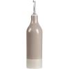 imagefamiware Milkyway 16oz Ceramic Olive Oil Dispenser Bottle Olive Oil and Vinegar Dispenser Bottle Set of 2 with Stainless Steel Pourers Suitable for Storage Vinegar Liquids Dark GrayCinnamon Brown