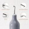 imagefamiware Milkyway 16oz Ceramic Olive Oil Dispenser Bottle Olive Oil and Vinegar Dispenser Bottle Set of 2 with Stainless Steel Pourers Suitable for Storage Vinegar Liquids Dark GrayLight Gray and Dark Gray