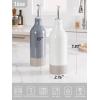 imagefamiware Milkyway 16oz Ceramic Olive Oil Dispenser Bottle Olive Oil and Vinegar Dispenser Bottle Set of 2 with Stainless Steel Pourers Suitable for Storage Vinegar Liquids Dark GrayWhite and Dark Gray