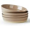 imagefamiware Saturn 4 Pieces Pasta Bowls Set 875 inch Salad Bowls Stackable Large Capacity Perfect for Your Friend for Housewarming Thanksgiving Cinnamon BrownCinnamon Brown