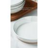 imagefamiware Saturn 4 Pieces Pasta Bowls Set 875 inch Salad Bowls Stackable Large Capacity Perfect for Your Friend for Housewarming Thanksgiving Cinnamon BrownWhite