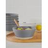 imagefamiware Saturn 4 Pieces Pasta Bowls Set 875 inch Salad Bowls Stackable Large Capacity Perfect for Your Friend for Housewarming Thanksgiving Cinnamon BrownDark Gray
