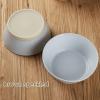 imagefamiware Saturn 4 Pieces Pasta Bowls Set 875 inch Salad Bowls Stackable Large Capacity Perfect for Your Friend for Housewarming Thanksgiving Cinnamon BrownLight Gray