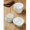 imagefamiware Saturn 4 Pieces Pasta Bowls Set 875 inch Salad Bowls Stackable Large Capacity Perfect for Your Friend for Housewarming Thanksgiving Cinnamon BrownWhite