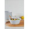 imagefamiware Saturn 4 Pieces Pasta Bowls Set 875 inch Salad Bowls Stackable Large Capacity Perfect for Your Friend for Housewarming Thanksgiving Cinnamon BrownLight Gray