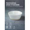 imagefamiware Saturn 4 Pieces Pasta Bowls Set 875 inch Salad Bowls Stackable Large Capacity Perfect for Your Friend for Housewarming Thanksgiving Cinnamon BrownWhite