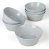 imagefamiware Saturn 4 Pieces Pasta Bowls Set 875 inch Salad Bowls Stackable Large Capacity Perfect for Your Friend for Housewarming Thanksgiving Cinnamon BrownLight Gray
