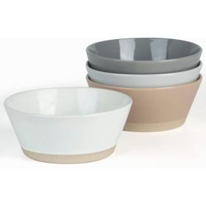 imagefamiware Saturn 4 Pieces Pasta Bowls Set 875 inch Salad Bowls Stackable Large Capacity Perfect for Your Friend for Housewarming Thanksgiving Cinnamon BrownMulticolor