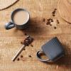 imagefamiware Coffee Mug Set for 6 Star 12 oz Catering Mugs Cup Set with Handle for Coffee Tea Cocoa Milk  Ceramic Stoneware Drinkware Set Matte GreyStarlightMatte Black Grey