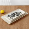 imagefamiware Serving Platter Rectangular 1567141126inch Serving Dishes for Entertaining Dishwasher Safe Stoneware Serving Trays for Party Food Turkey Snack Cheese Reactive Glaze Matte WhiteCappuccino White