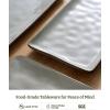imagefamiware Serving Platter Rectangular 1567141126inch Serving Dishes for Entertaining Dishwasher Safe Stoneware Serving Trays for Party Food Turkey Snack Cheese Reactive Glaze Matte WhiteGray