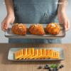 imagefamiware Serving Platter Rectangular 1567141126inch Serving Dishes for Entertaining Dishwasher Safe Stoneware Serving Trays for Party Food Turkey Snack Cheese Reactive Glaze Matte WhiteGray