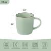 imagefamiware Coffee Mugs for 4 13 oz Mug Set Dringking Cup with Handle for Coffee Tea Cocoa Milk Milkyway serise WhiteCinnamon BrownMercuryLight Green