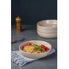 imagefamiware Mars 4 Pieces Pasta Bowls Set 85 inch Salad Bowls Large Capacity Bowl Sets with Brown Speckled Microwave ampamp Dishwasher Safe Cinnamon BrownCinnamon Brown