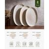imagefamiware Serving Platter Oval 1559143129inch Serving Dishes for Entertaining Serving Bowls Dishwasher Safe Stoneware Serving Trays for Party Food Turkey Cheese Reactive Glaze Matte WhiteCappuccino White