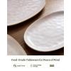 imagefamiware Serving Platter Oval 1559143129inch Serving Dishes for Entertaining Serving Bowls Dishwasher Safe Stoneware Serving Trays for Party Food Turkey Cheese Reactive Glaze Matte WhiteCappuccino White