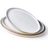 imageFamiware Serving Platter 161412 Inch Serving Dishes for Entertaining Party Serving Trays for Food Buffet Oval Platters for Food Large Plates for Bread Turkey Cheese Appetizer Cappuccino White