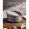 imagefamiware Mercury Pasta Bowls Set of 8 33 oz Large Salad Bowls Ceramic Pasta Plates Bowls Serving Bowls for Kitchen Microwave ampamp Dishwasher Safe Dark GrayDark Gray