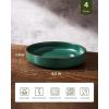 imagefamiware Mercury Pasta Bowls Set of 8 33 oz Large Salad Bowls Ceramic Pasta Plates Bowls Serving Bowls for Kitchen Microwave ampamp Dishwasher Safe Dark GrayDark Green