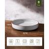 imagefamiware Mercury Pasta Bowls Set of 8 33 oz Large Salad Bowls Ceramic Pasta Plates Bowls Serving Bowls for Kitchen Microwave ampamp Dishwasher Safe Dark GrayLight Gray