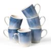 imagefamiware Coffee Mugs Set 13 oz Mug Set of 4 Stoneware Cups for Latte Hot Tea Mocha Cocoa Cappuccino Microwave and Dishwasher Safe Glacier Series Sage GreenGlacierAzure Blue