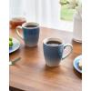 imagefamiware Coffee Mugs Set 13 oz Mug Set of 4 Stoneware Cups for Latte Hot Tea Mocha Cocoa Cappuccino Microwave and Dishwasher Safe Glacier Series Sage GreenGlacierAzure Blue