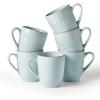 imagefamiware Coffee Mugs Set 13 oz Mug Set of 4 Stoneware Cups for Latte Hot Tea Mocha Cocoa Cappuccino Microwave and Dishwasher Safe Glacier Series Sage GreenJupiterLight Blue