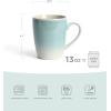 imagefamiware Coffee Mugs Set 13 oz Mug Set of 4 Stoneware Cups for Latte Hot Tea Mocha Cocoa Cappuccino Microwave and Dishwasher Safe Glacier Series Sage GreenGlacierAqua