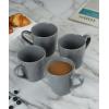 imagefamiware Coffee Mugs Set 13 oz Mug Set of 4 Stoneware Cups for Latte Hot Tea Mocha Cocoa Cappuccino Microwave and Dishwasher Safe Glacier Series Sage GreenMarsDark Gray