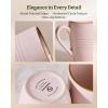 imagefamiware Coffee Mugs Set 13 oz Mug Set of 4 Stoneware Cups for Latte Hot Tea Mocha Cocoa Cappuccino Microwave and Dishwasher Safe Glacier Series Sage GreenJupiterLight Pink