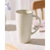 imagefamiware Jupiter Large Coffee Mug 20oz Coffee Mug with Lid Ceramic Mugs Set of 2 Cup Set with Handle for Latte Tea Cocoa Milk Home ampamp Office Microwave and Dishwasher Safe Vanilla WhiteVanilla White
