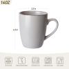 imagefamiware Venus Coffee Mugs for 6 14 oz Mug Set Dringking Cup with Handle for Coffee Tea Cocoa Milk Dark GreenLigth Gray