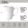 imagefamiware Venus Coffee Mugs for 6 14 oz Mug Set Dringking Cup with Handle for Coffee Tea Cocoa Milk Dark GreenWhite Floral