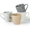 imagefamiware Coffee Mugs Set 13 oz Mug Set of 4 Stoneware Cups for Latte Hot Tea Mocha Cocoa Cappuccino Microwave and Dishwasher Safe Glacier Series Sage GreenMarsMulticolor
