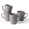 imagefamiware Venus Coffee Mugs for 6 14 oz Mug Set Dringking Cup with Handle for Coffee Tea Cocoa Milk Dark GreenDark Gray