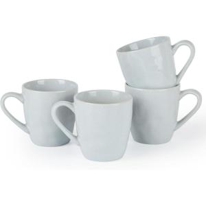 imagefamiware Coffee Mugs Set 13 oz Mug Set of 4 Stoneware Cups for Latte Hot Tea Mocha Cocoa Cappuccino Microwave and Dishwasher Safe Glacier Series Sage GreenMarsLight Gray