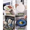 imagefamiware Star Dinnerware Set Plates and Bowls Sets for 4 12pcs Ribbed Stoneware Dishes  Chip ampamp Scratch Resistant Microwave ampamp Dishwasher Safe Multicolor  Cappuccino White ampamp Smoky BlueMatte White  Matte Dark Charcoal