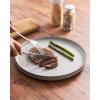 image:imageFamiware Nebula Ridge Stoneware Dinnerware Sets for 6 Plates and Bowls Sets 18 Pieces Dishes Set Microwave and Dishwasher Safe Kitchen Plates Matte BlackLight Gray