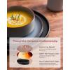 image:imageFamiware Nebula Ridge Stoneware Dinnerware Sets for 6 Plates and Bowls Sets 18 Pieces Dishes Set Microwave and Dishwasher Safe Kitchen Plates Matte BlackMulticolor