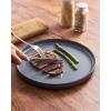 image:imageFamiware Nebula Ridge Stoneware Dinnerware Sets for 6 Plates and Bowls Sets 18 Pieces Dishes Set Microwave and Dishwasher Safe Kitchen Plates Matte BlackCharcoal