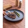 image:imageFamiware Nebula Ridge Stoneware Dinnerware Sets for 6 Plates and Bowls Sets 18 Pieces Dishes Set Microwave and Dishwasher Safe Kitchen Plates Matte BlackMulticolor
