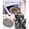 image:imageFamiware Nebula Ridge Stoneware Dinnerware Sets for 6 Plates and Bowls Sets 18 Pieces Dishes Set Microwave and Dishwasher Safe Kitchen Plates Matte BlackDark Gray