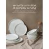 image:imageFamiware Saturn Dinnerware Sets for 4 12 Pieces Stoneware Plates and Bowls Dish Set  Chip and Scratch Resistant Microwave and Dishwasher Safe Tableware Dark GrayWhite Speckled 