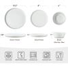 image:imageFamiware Saturn Dinnerware Sets for 4 12 Pieces Stoneware Plates and Bowls Dish Set  Chip and Scratch Resistant Microwave and Dishwasher Safe Tableware Dark GrayWhite Speckled 