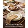 image:imageFamiware Saturn Dinnerware Sets for 4 12 Pieces Stoneware Plates and Bowls Dish Set  Chip and Scratch Resistant Microwave and Dishwasher Safe Tableware Dark GrayMulticolor