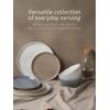 image:imageFamiware Saturn Dinnerware Sets for 4 12 Pieces Stoneware Plates and Bowls Dish Set  Chip and Scratch Resistant Microwave and Dishwasher Safe Tableware Dark GrayMultiColor Speckled 