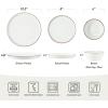 image:imageFamiware Saturn Dinnerware Sets for 4 12 Pieces Stoneware Plates and Bowls Dish Set  Chip and Scratch Resistant Microwave and Dishwasher Safe Tableware Dark GraySpeckled White
