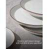 image:imageFamiware Saturn Dinnerware Sets for 4 12 Pieces Stoneware Plates and Bowls Dish Set  Chip and Scratch Resistant Microwave and Dishwasher Safe Tableware Dark GraySpeckled White