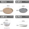 image:imageFamiware Saturn Dinnerware Sets for 4 12 Pieces Stoneware Plates and Bowls Dish Set  Chip and Scratch Resistant Microwave and Dishwasher Safe Tableware Dark GrayMultiColor Speckled 